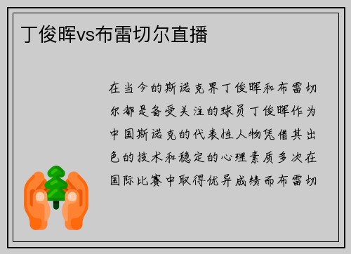 丁俊晖vs布雷切尔直播